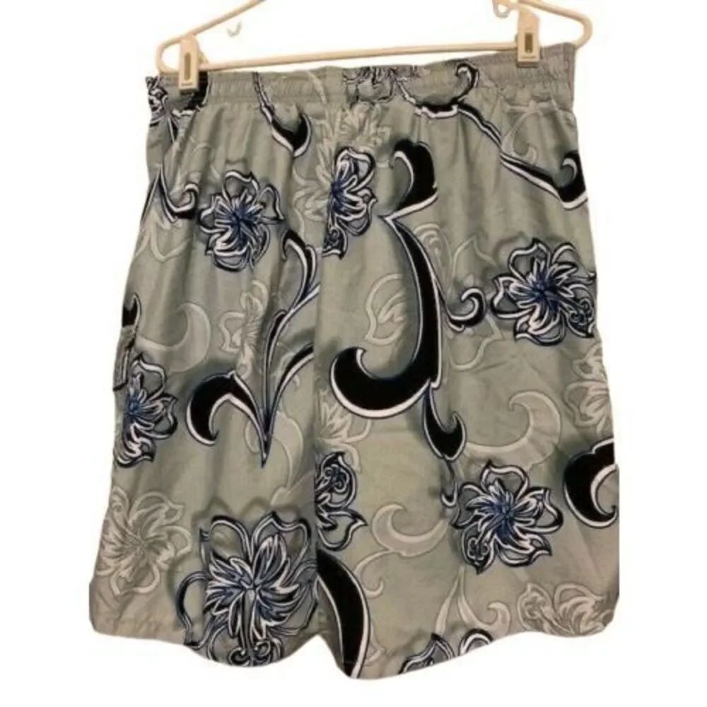 SPEEDO SIZE LARGE FLORAL SWIM TRUNKS - Picture 3 of 4